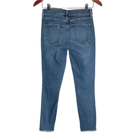 Abercrombie & Fitch Harper Ankle Jeans Women's Size 26/2R Blue Low Rise Raw Hem - Picture 9 of 16